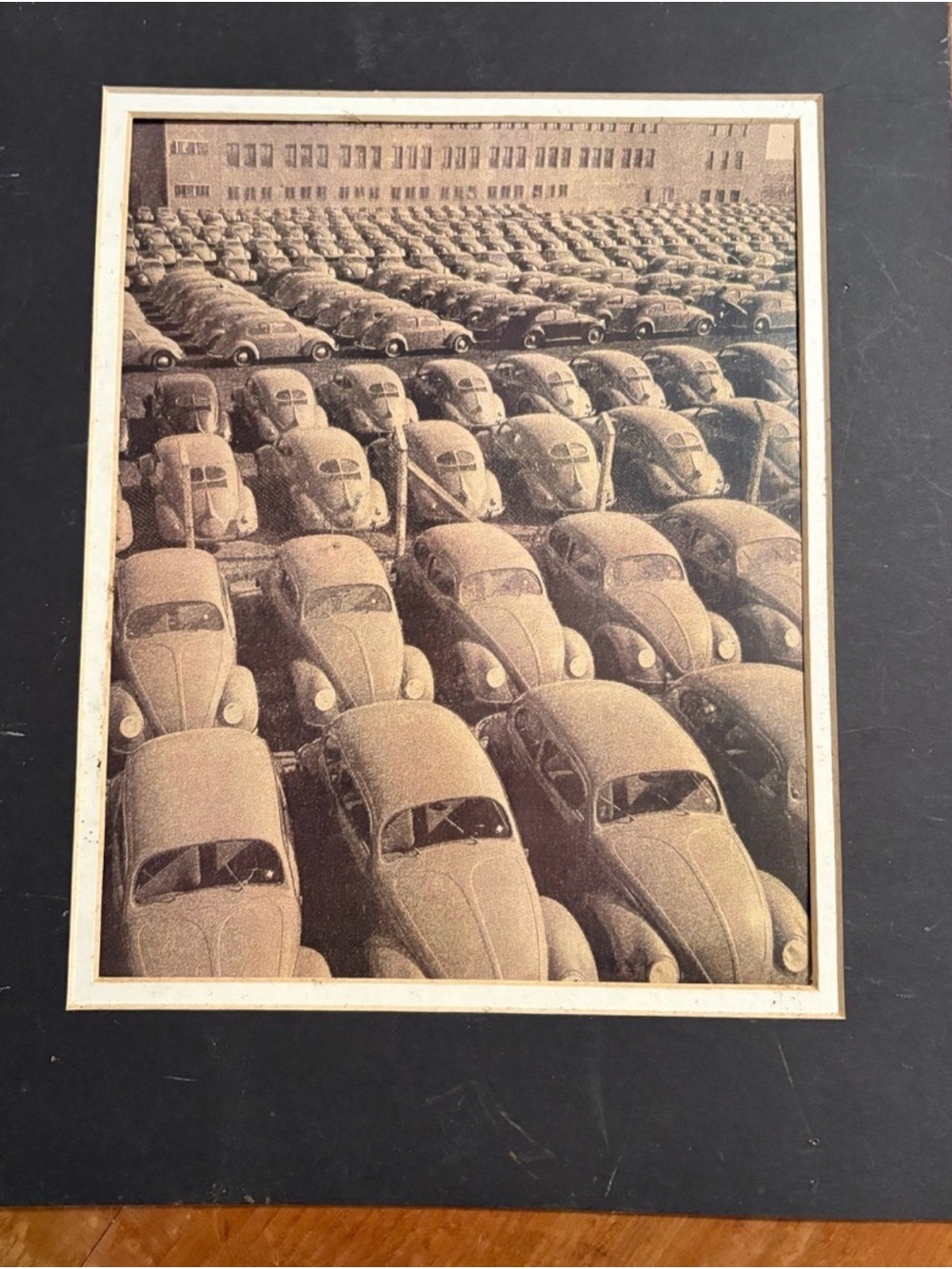 Vintage Sepia Beetle Fleet Wall Art Print - Unbranded